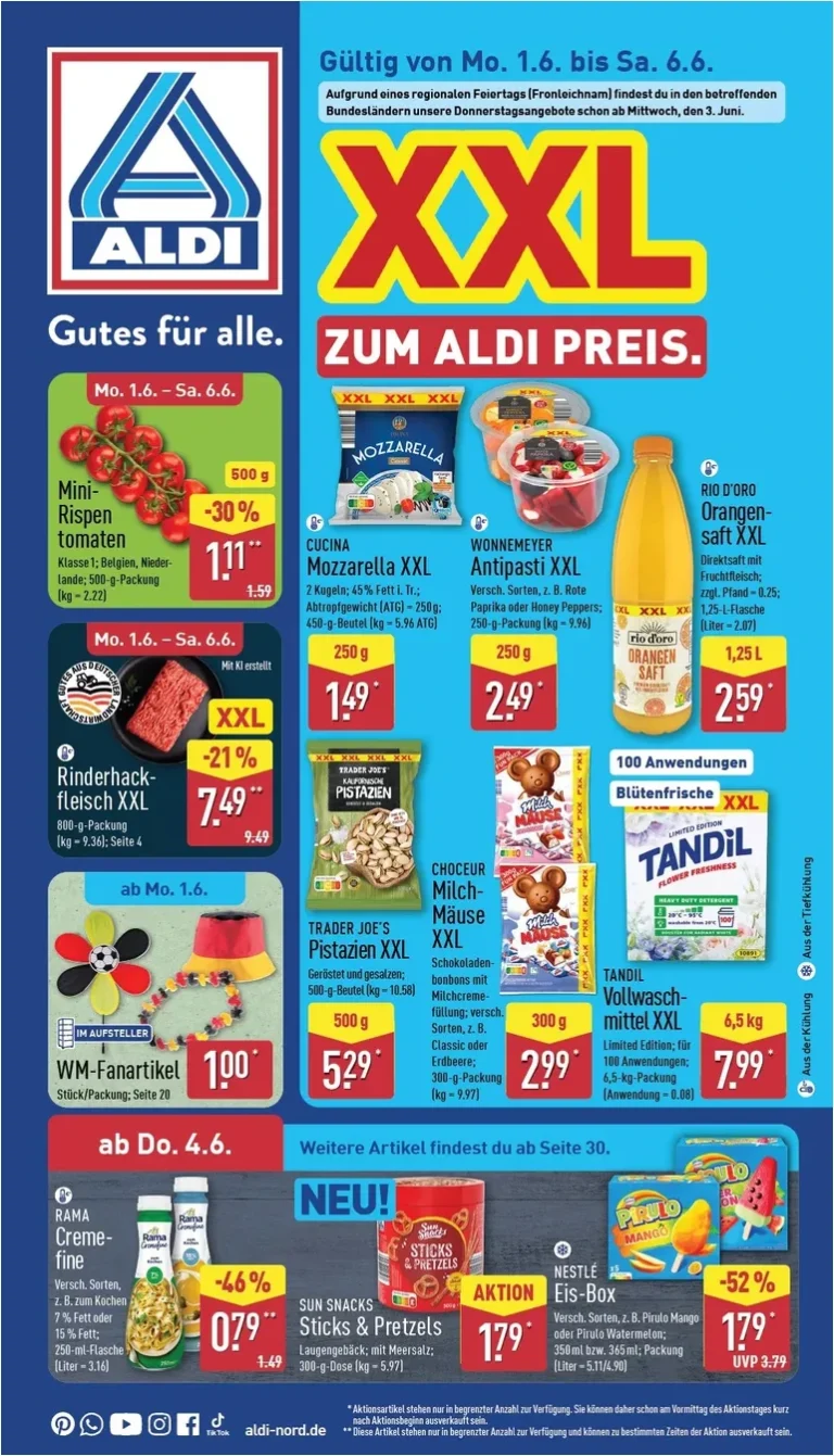 Nejnovější Aldi Nord Německo leták platný od 01.06.2026 ⭐ - strana 1