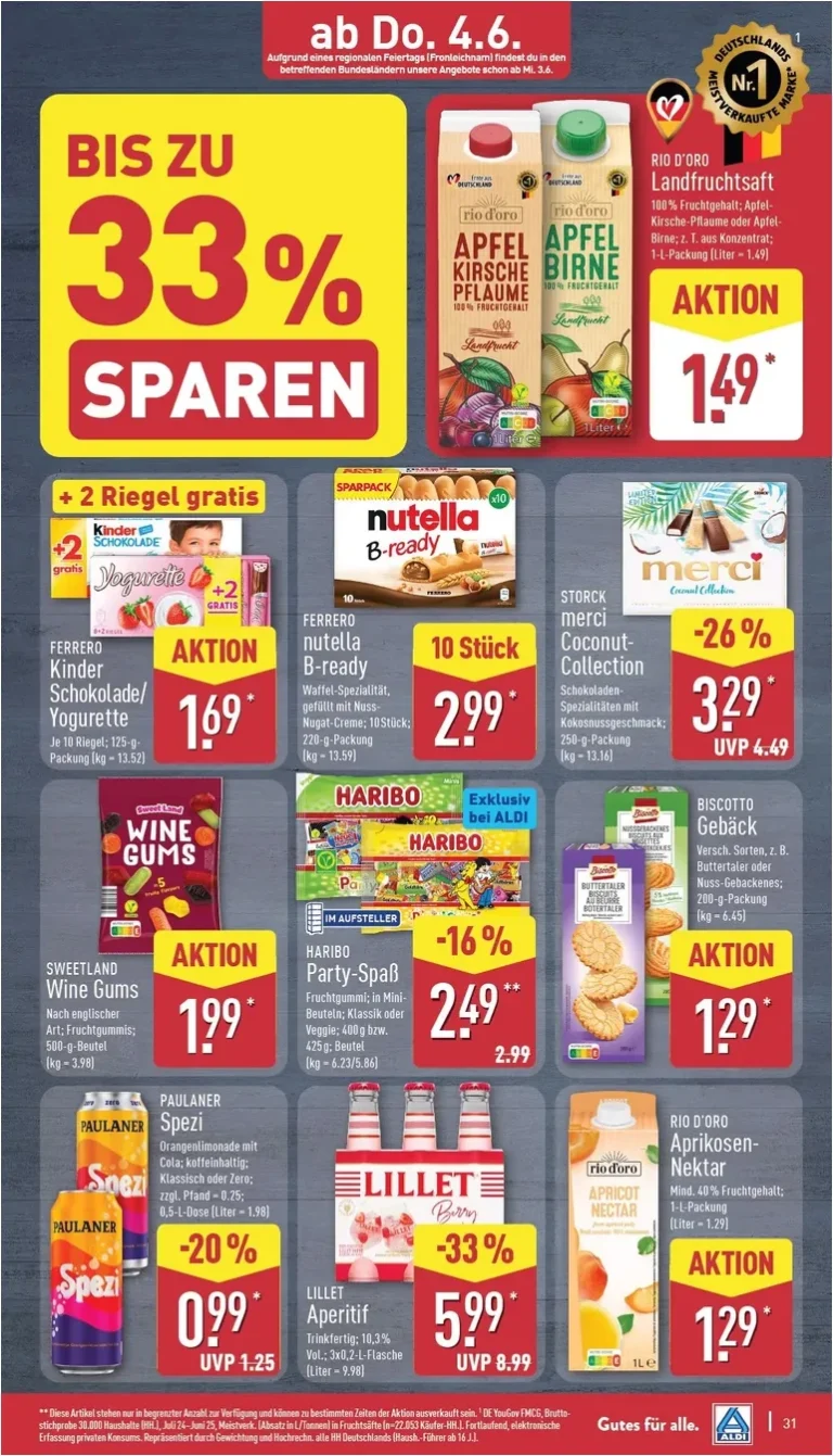 Nejnovější Aldi Nord Německo leták platný od 01.06.2026 ⭐ - strana 31