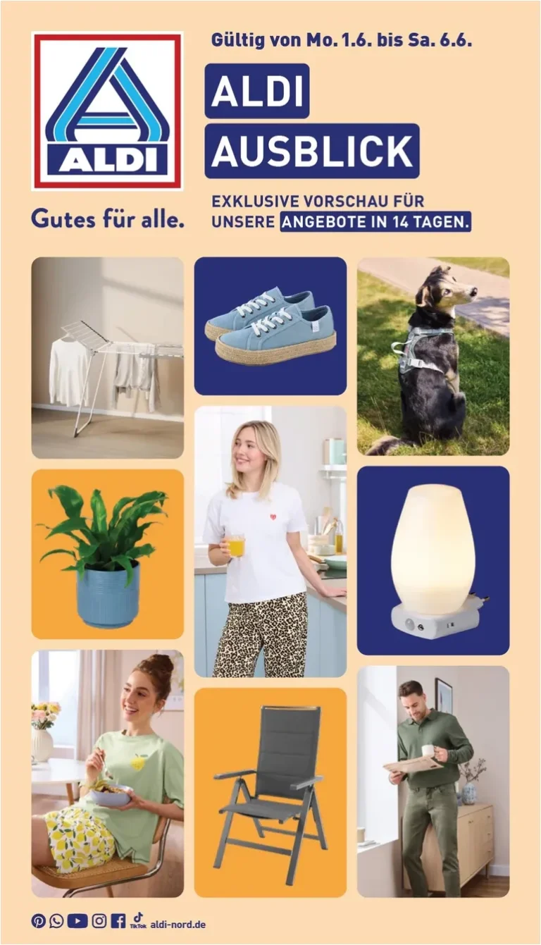 Nejnovější Aldi Nord Německo – Ausblick leták platný od 01.06.2026 ⭐ - strana 1