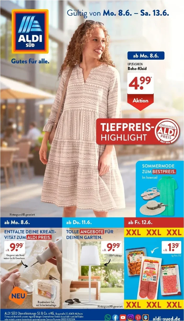 Nejnovější Aldi Süd Německo leták platný od 08.06.2026 ⭐ - strana 1