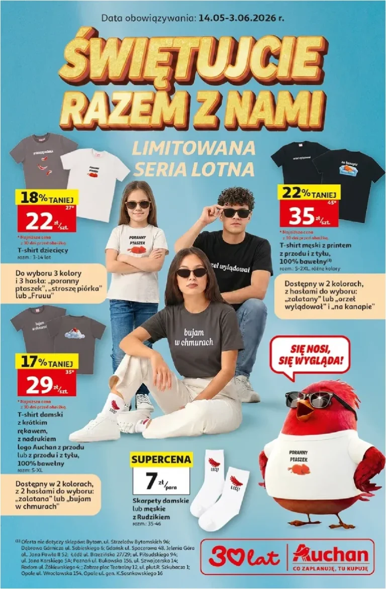 Akční leták Auchan Polsko – Gazetka Świętujcie Razem z Nami platný od 14.05.2026 - strana 1