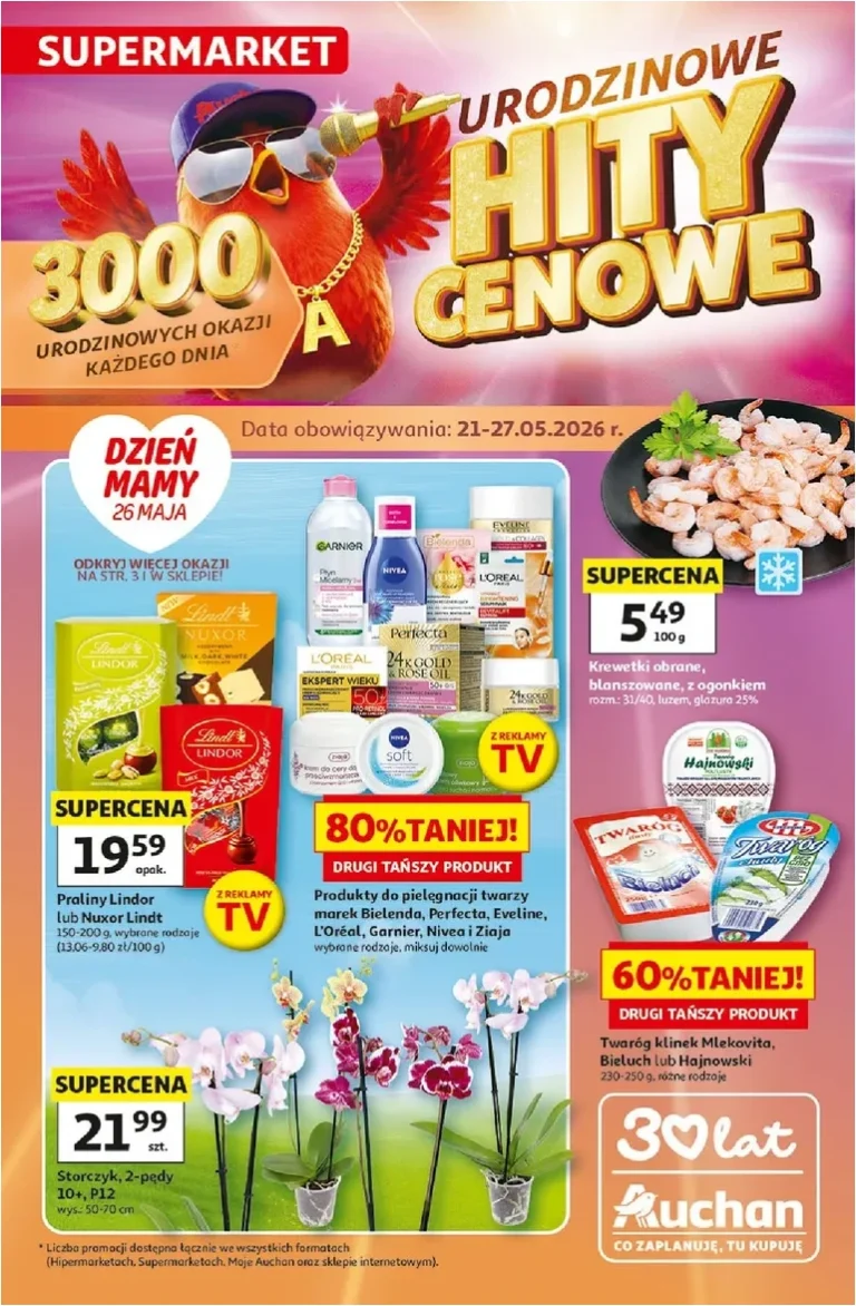 Akční leták Supermarket Auchan Polsko platný od 21.05.2026 - strana 1