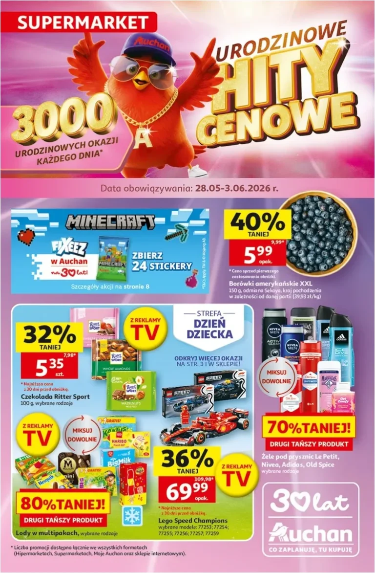 Nejnovější Supermarket Auchan Polsko leták platný od 28.05.2026 ⭐ - strana 1