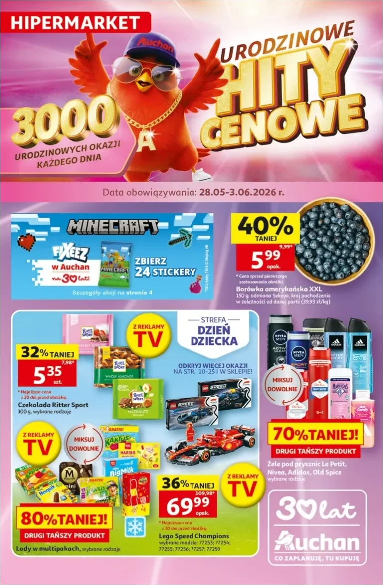 Nejnovější Hipermarket Auchan Polsko leták platný od 28.05.2026 ⭐ - strana 1