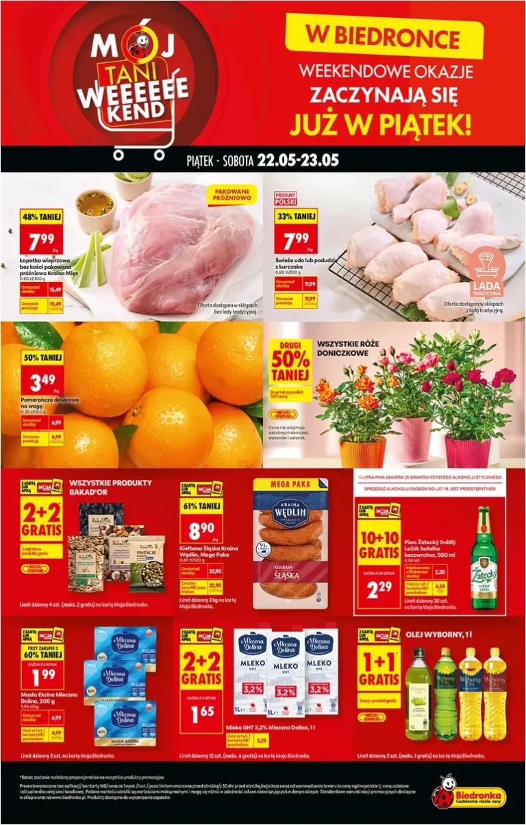 Nejnovější Biedronka – Tani weekend leták platný od 22.05.2026 ⭐ - strana 1