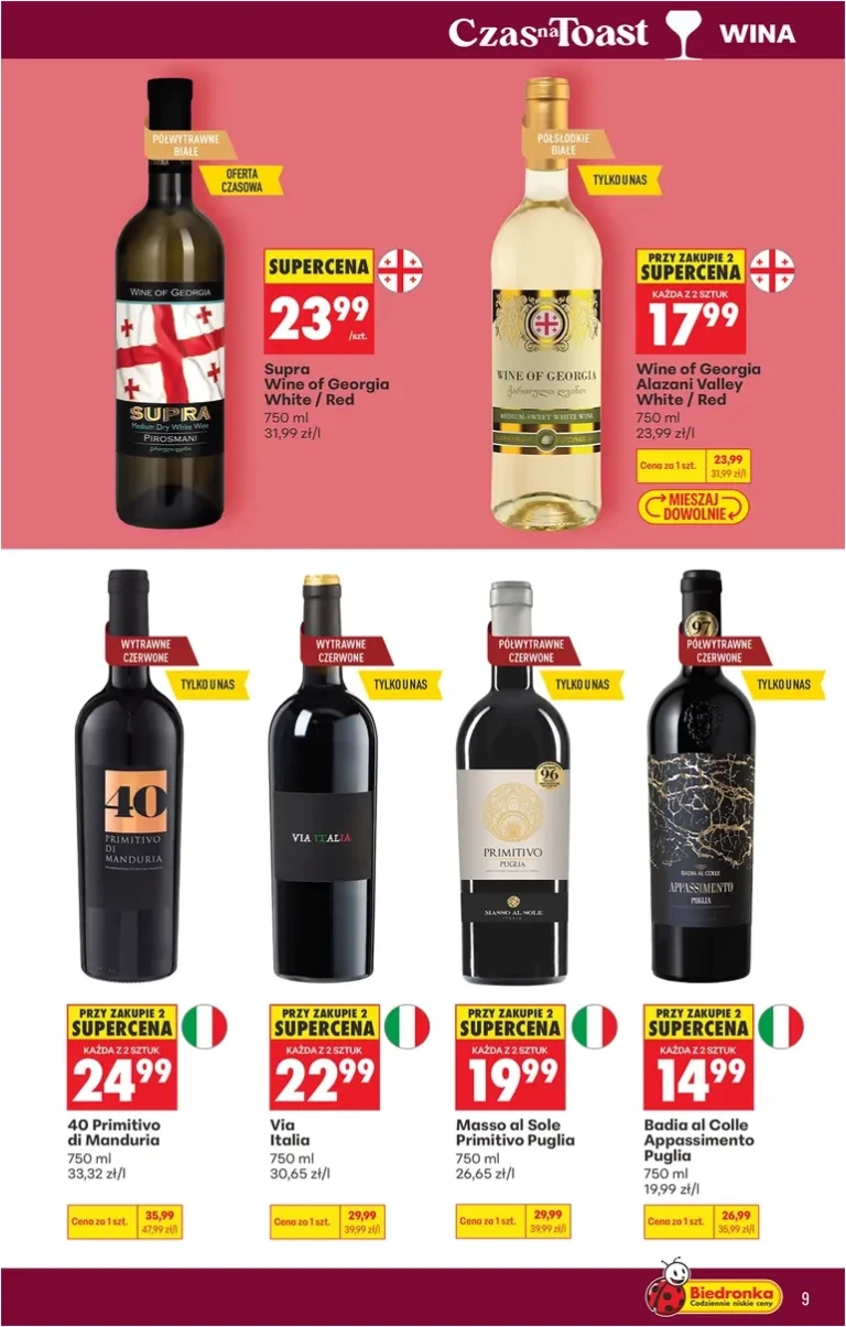 Akční leták Biedronka – Alkohol platný od 18.05.2026 - strana 9