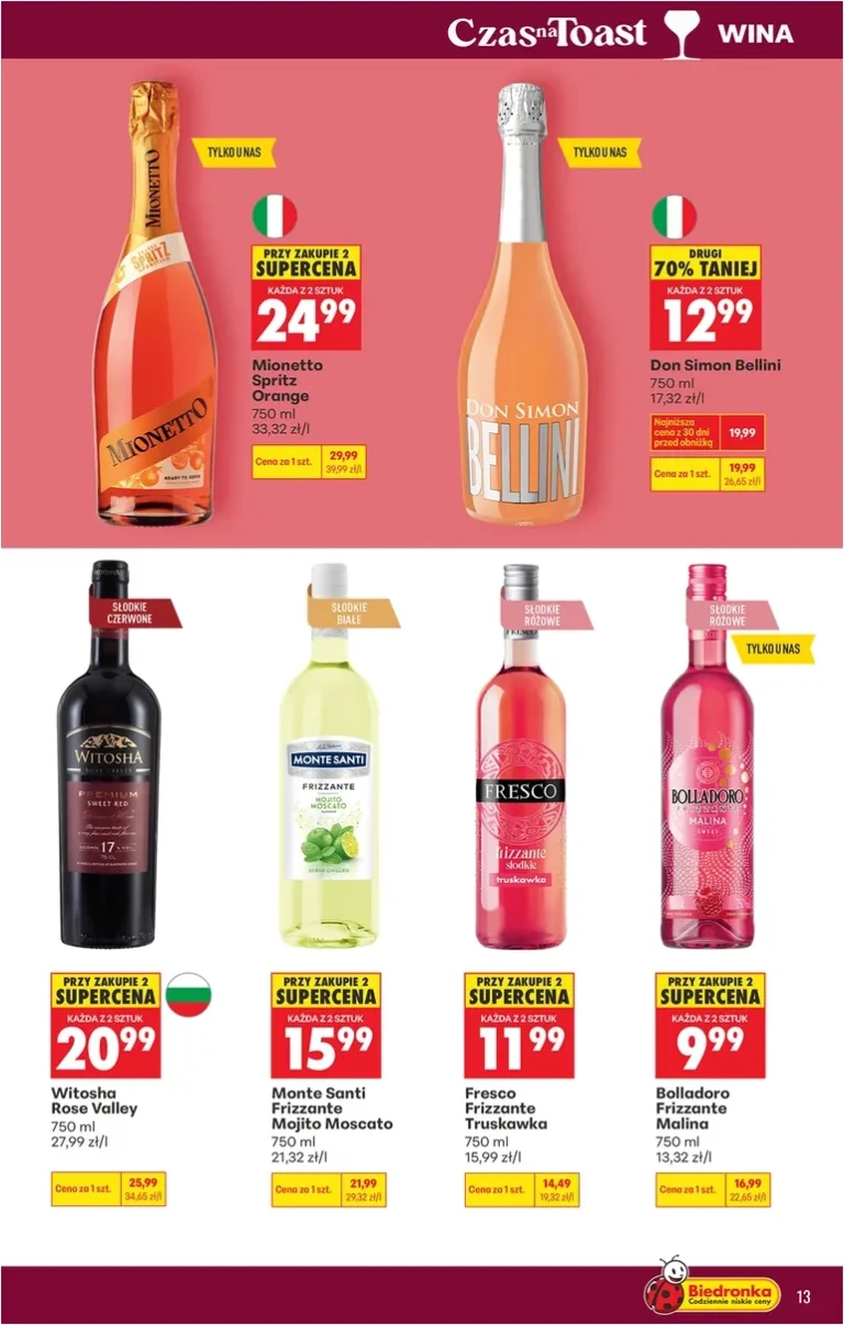 Akční leták Biedronka – Alkohol platný od 18.05.2026 - strana 13