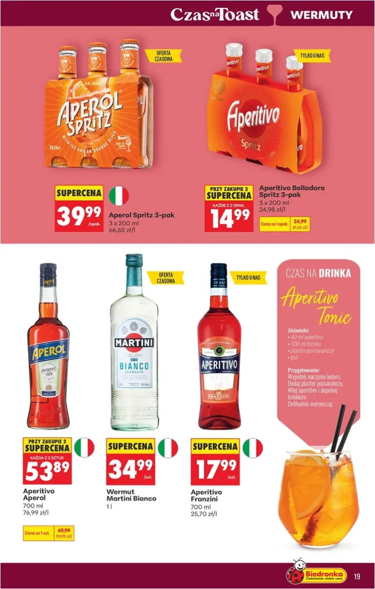 Akční leták Biedronka – Alkohol platný od 18.05.2026 - strana 19