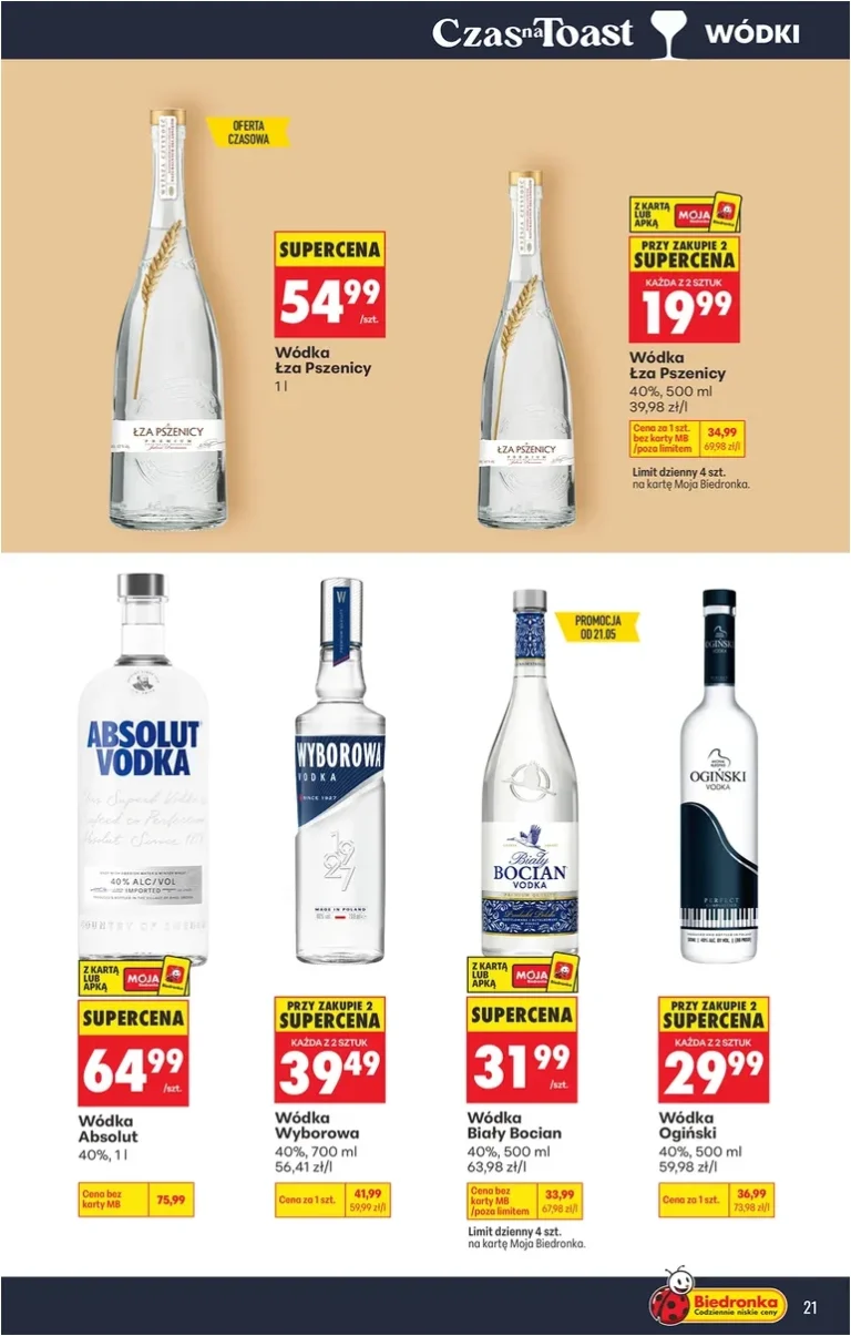 Akční leták Biedronka – Alkohol platný od 18.05.2026 - strana 21