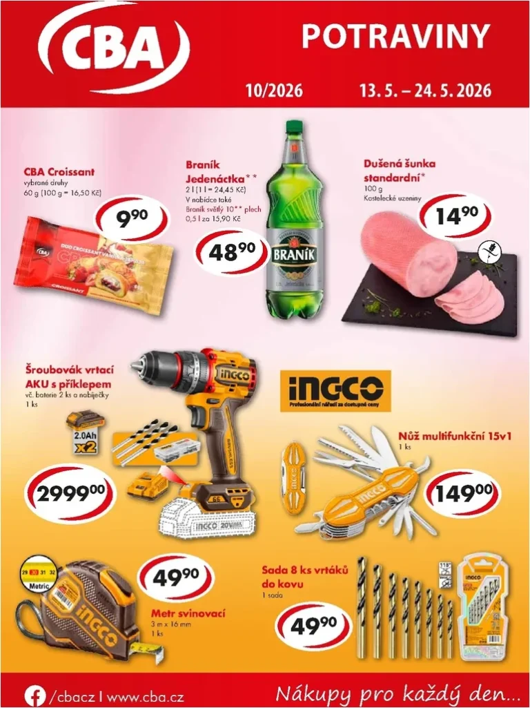 Akční leták CBA – Potraviny platný od 13.05.2026 - strana 1