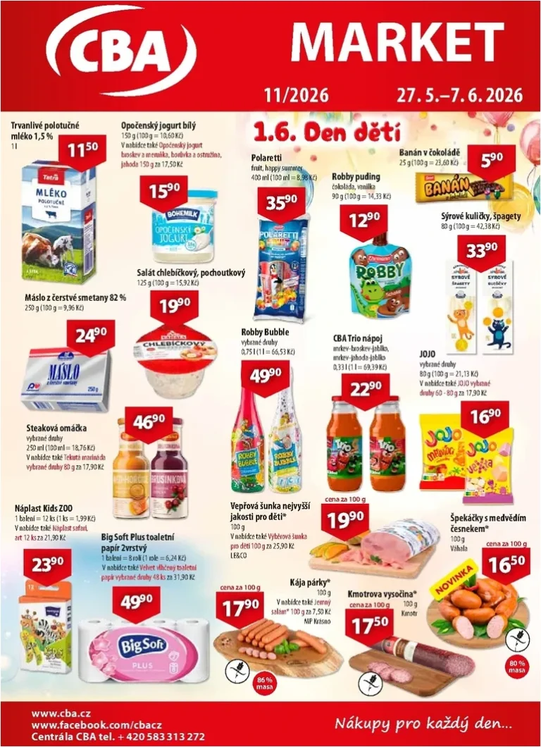Akční leták CBA Market platný od 27.05.2026 - strana 1