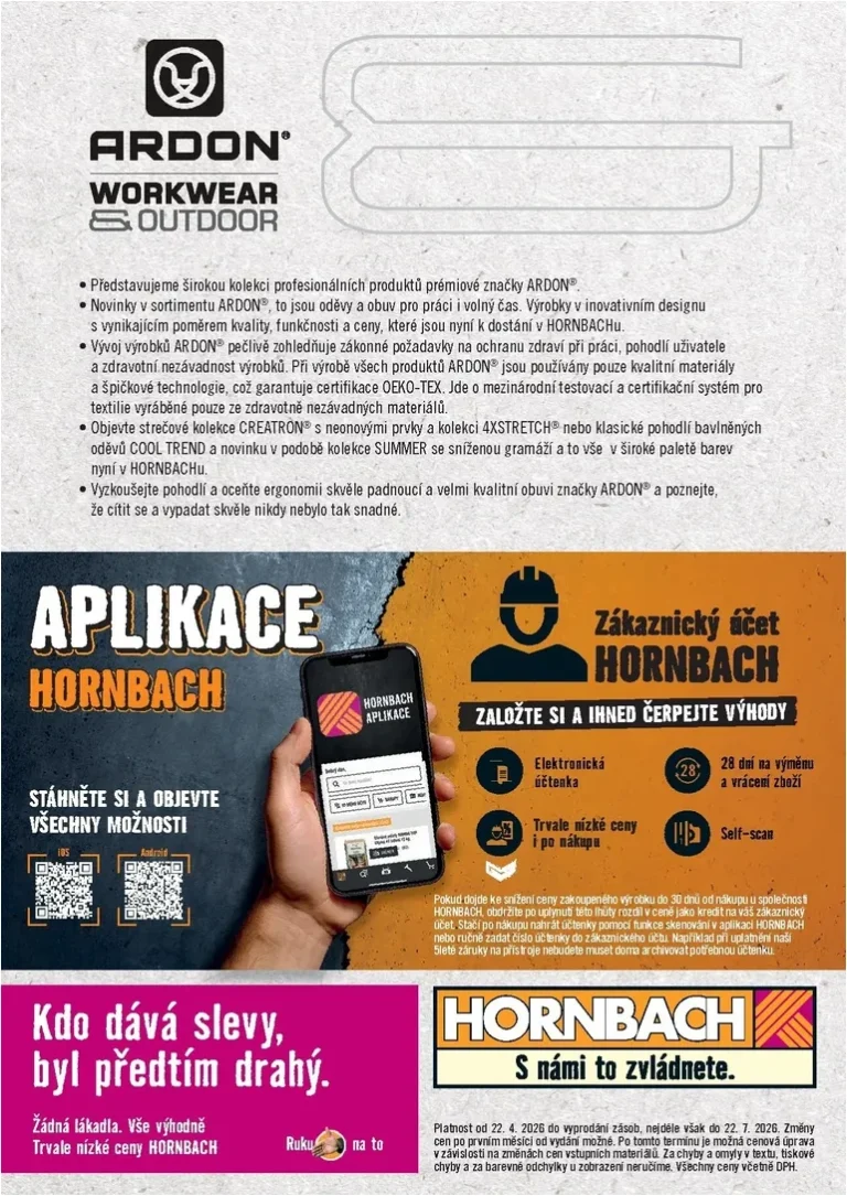 Akční leták HORNBACH – Pracovní oblečení platný od 22.04.2026 - strana 20