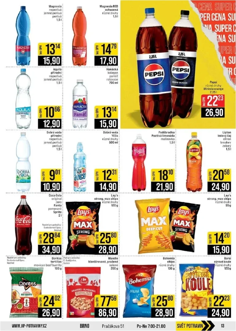 Akční leták JIP – České Budějovice, Most, Svoboda nad Úpou, Náchod, Sušice platný od 20.05.2026 - strana 13