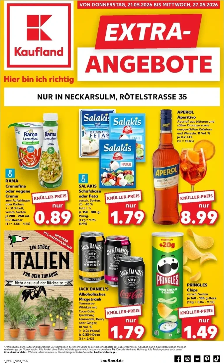 Akční leták Kaufland Německo – Neckarsulm platný od 21.05.2026 - strana 1