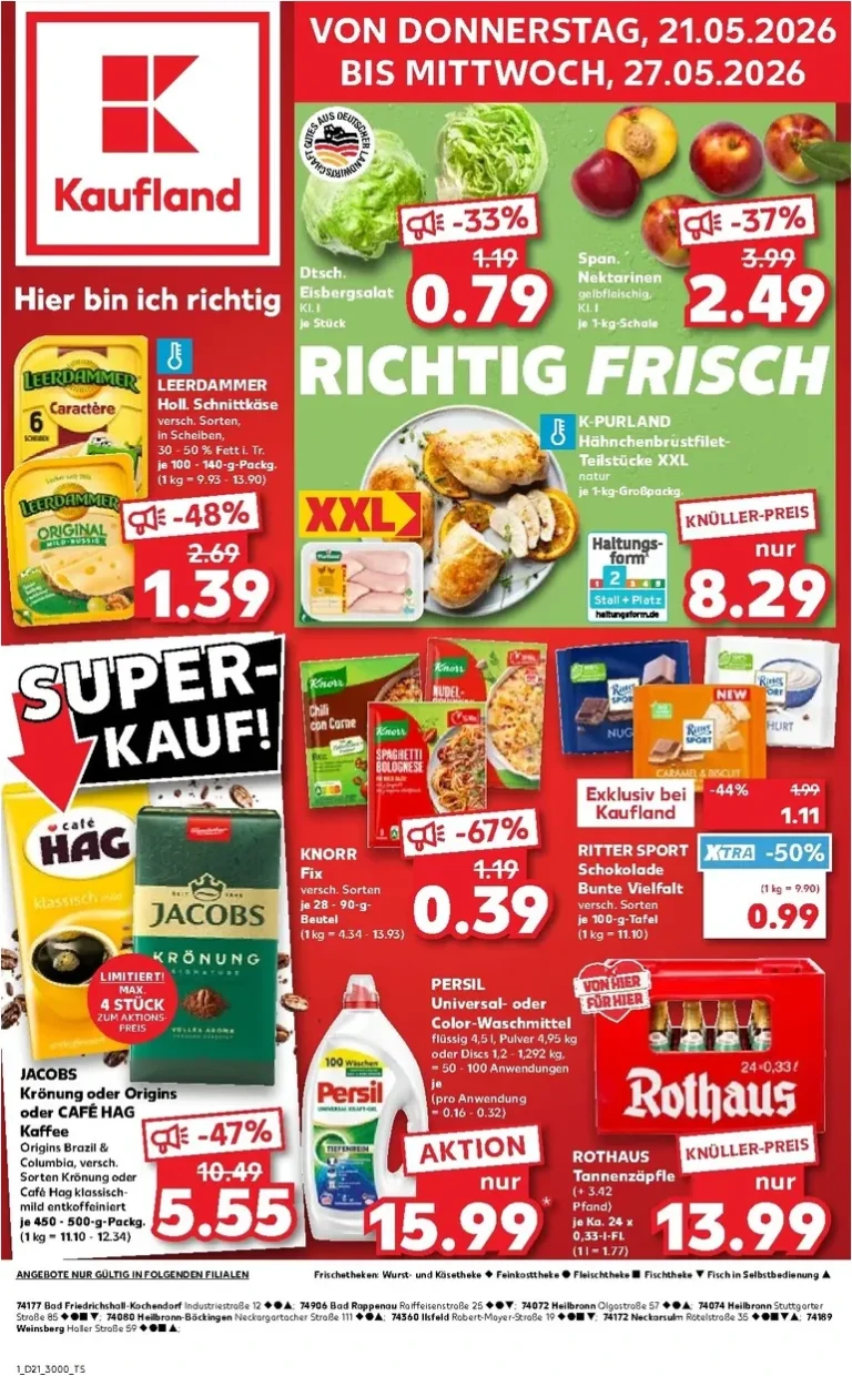 Akční leták Kaufland Německo platný od 21.05.2026 - strana 1