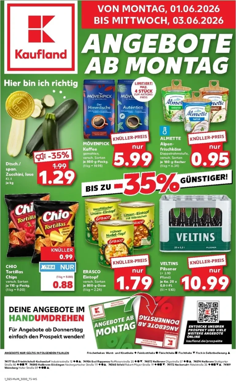 Nejnovější Kaufland Německo – Od pondělí leták platný od 01.06.2026 ⭐ - strana 1