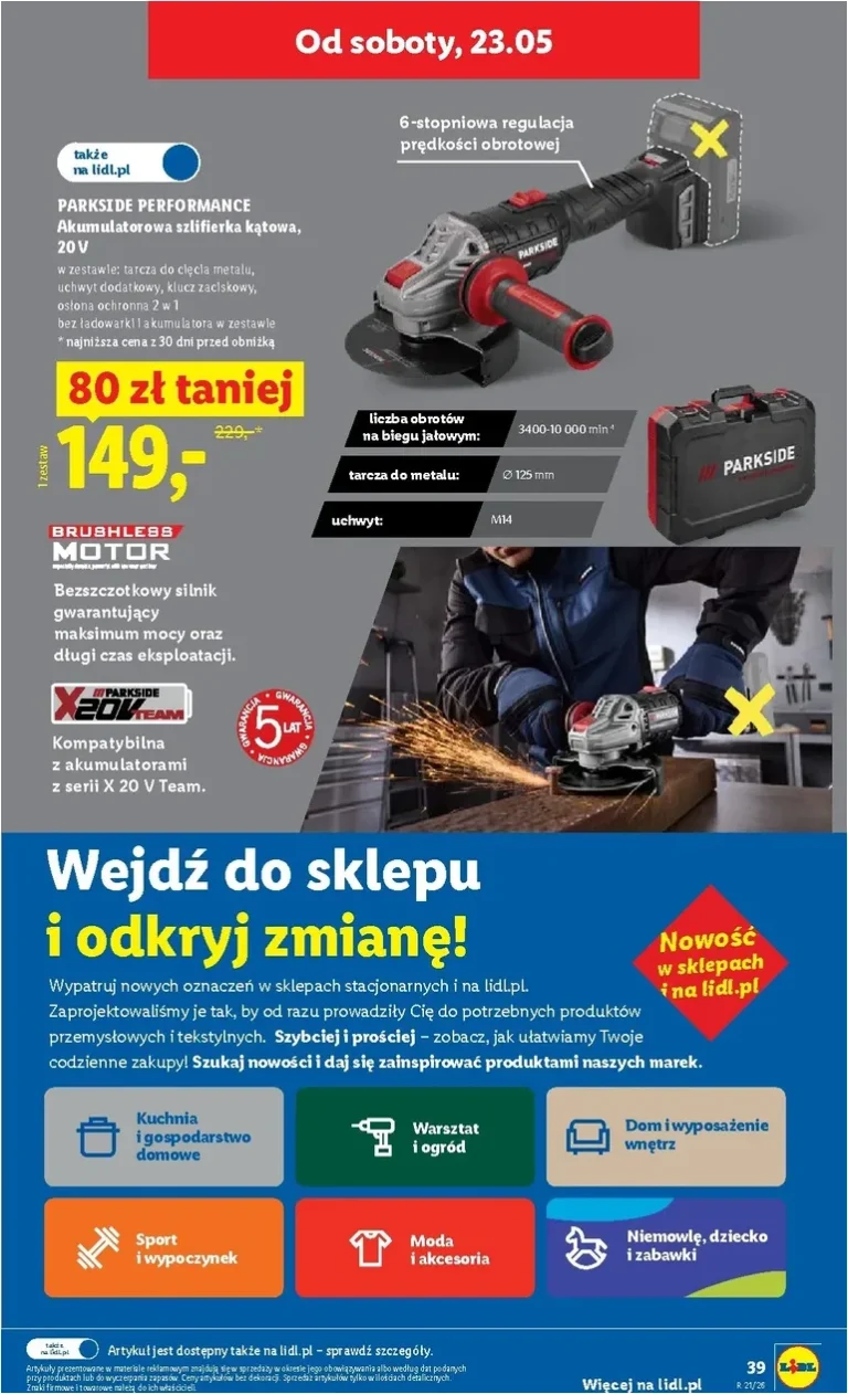 Akční leták Lidl Polsko platný od 21.05.2026 - strana 39