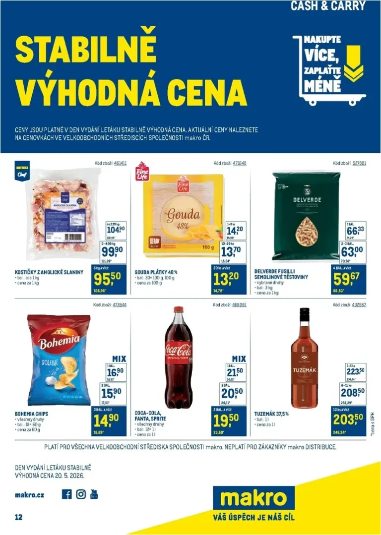 Akční leták Makro – Stabilně výhodná cena platný od 20.05.2026 - strana 1