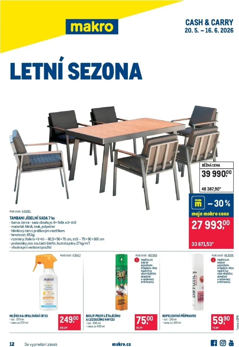 Akční leták Makro – Letní sezona platný od 20.05.2026 - strana 1