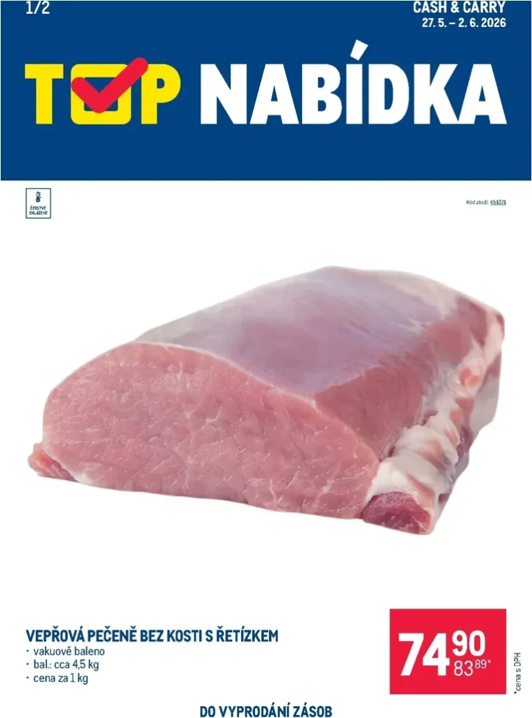 Akční leták Makro – TOP maso platný od 27.05.2026 - strana 1