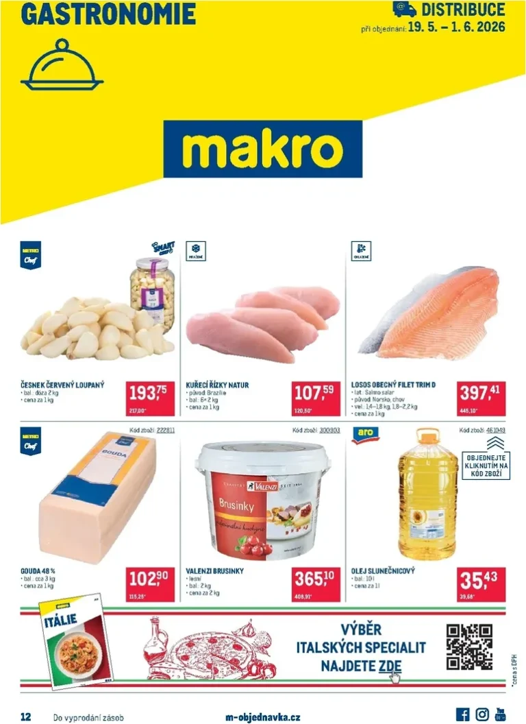 Akční leták Makro – Gastronomie – Distribuce platný od 19.05.2026 - strana 1