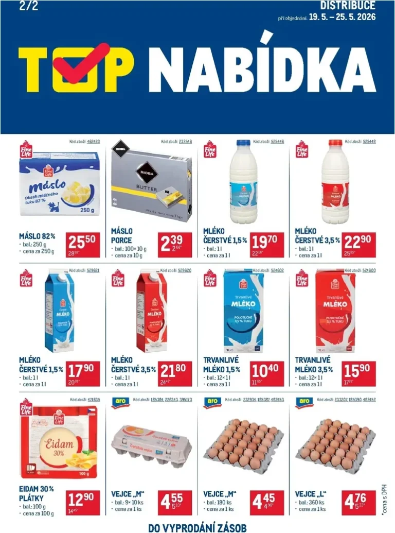 Akční leták Makro – TOP mléčné výrobky – Distribuce platný od 19.05.2026 - strana 2