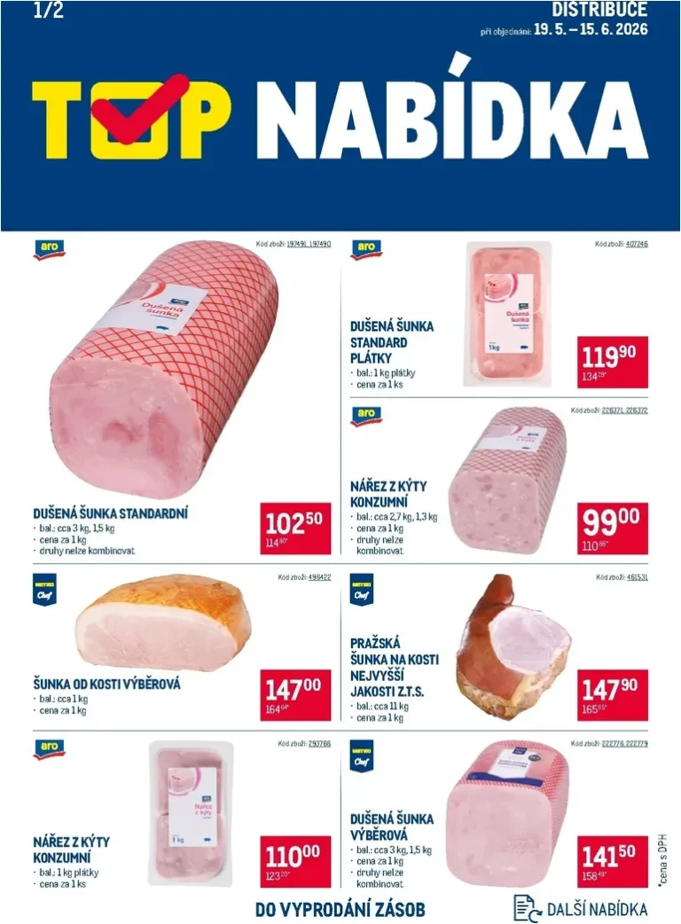 Akční leták Makro – TOP uzeniny – Distribuce platný od 19.05.2026 - strana 1