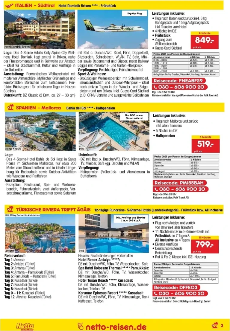 Akční leták Netto Německo – Reise-Angebote Juni platný od 28.05.2026 - strana 3