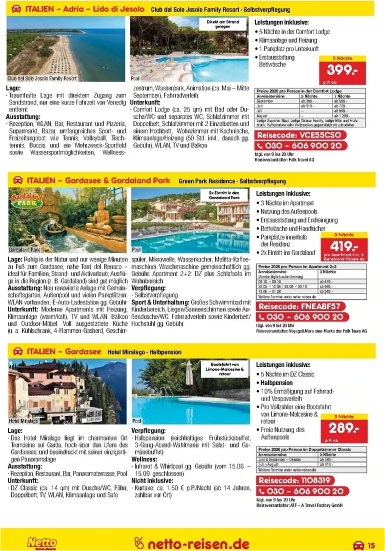 Akční leták Netto Německo – Reise-Angebote Juni platný od 28.05.2026 - strana 15