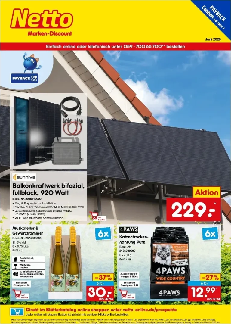 Nejnovější Netto Německo – Online-Angebote leták platný od 01.06.2026 ⭐ - strana 1