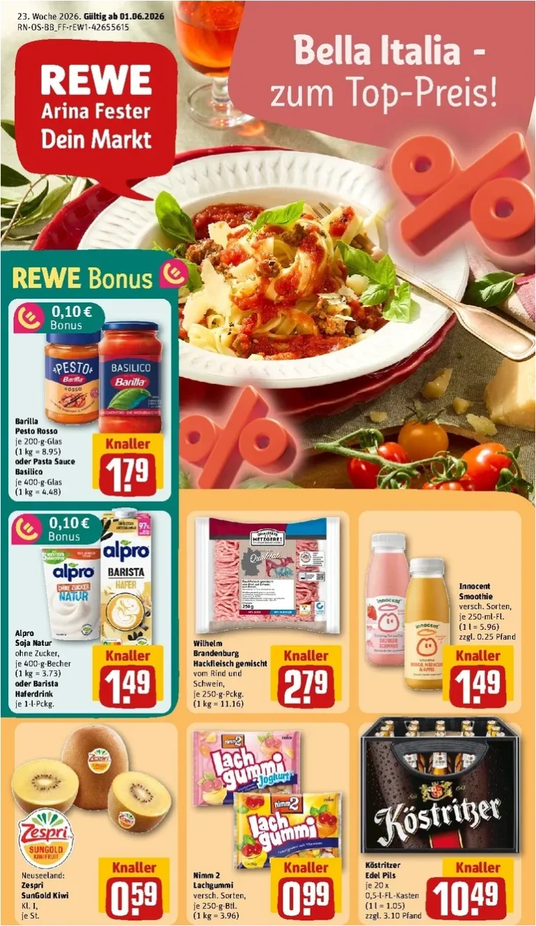Nejnovější REWE Německo leták platný od 01.06.2026 ⭐ - strana 1