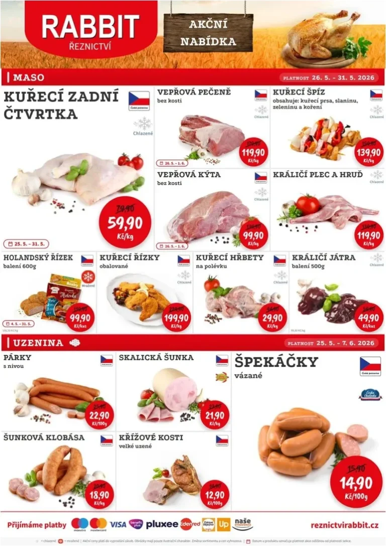 Akční leták Řeznictví Rabbit platný od 26.05.2026 - strana 1
