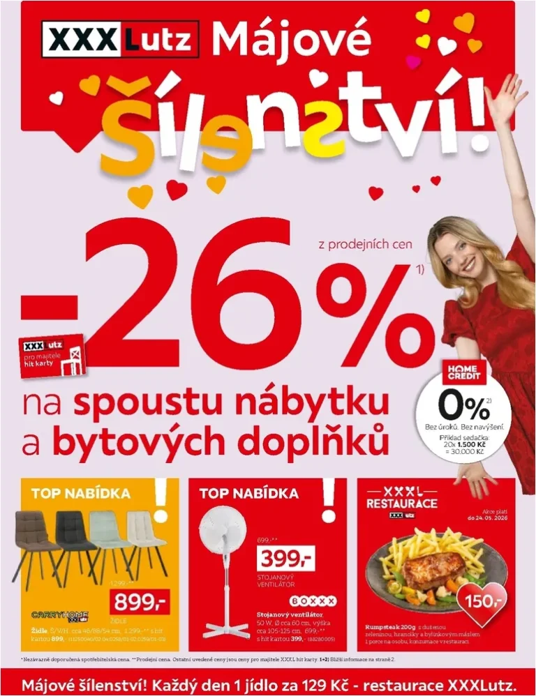 Akční leták XXXLutz – Sleva 26 % téměř na všechno platný od 11.05.2026 - strana 1