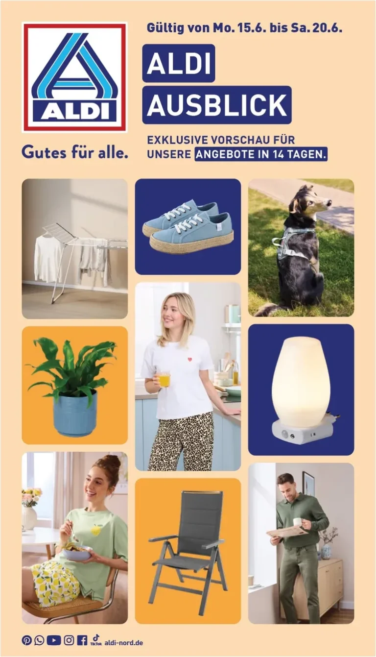 Nejnovější Aldi Nord Německo – Ausblick leták platný od 15.06.2026 ⭐ - strana 1