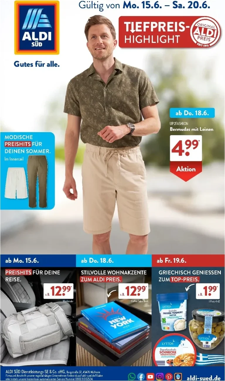 Nejnovější Aldi Süd Německo leták platný od 15.06.2026 ⭐ - strana 1