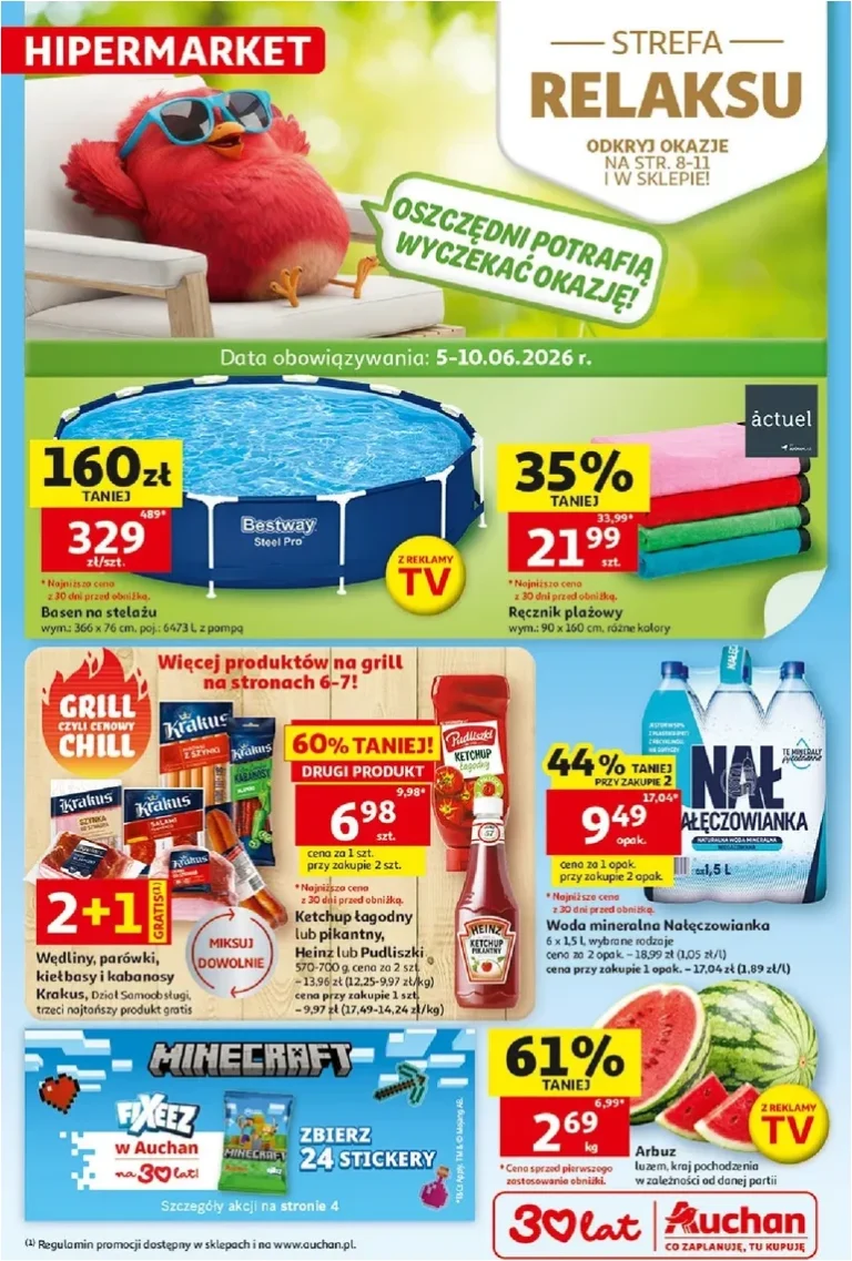 Nejnovější Hipermarket Auchan Polsko leták platný od 05.06.2026 ⭐ - strana 1