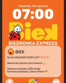 Akční leták Biedronka – Express platný od 04.06.2026