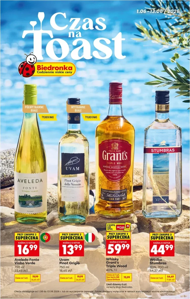 Akční leták Biedronka – Alkohol platný od 01.06.2026 - strana 1