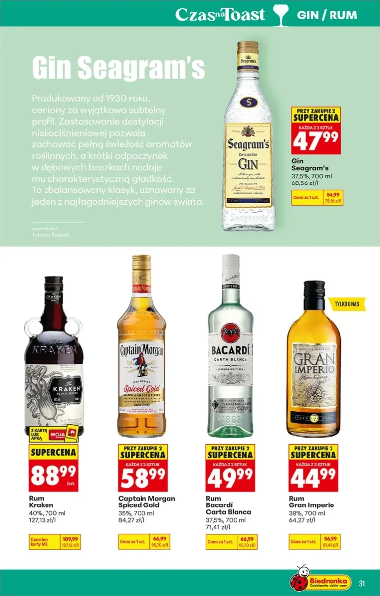 Akční leták Biedronka – Alkohol platný od 01.06.2026 - strana 31