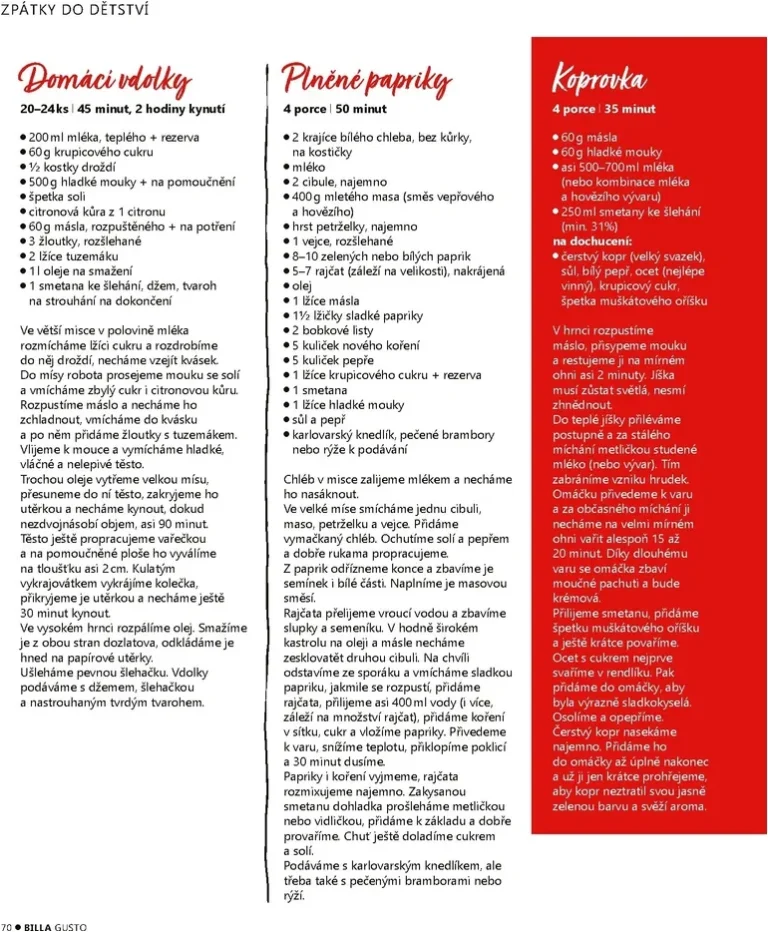 Akční leták Billa – Gusto magazín platný od 01.06.2026 - strana 70