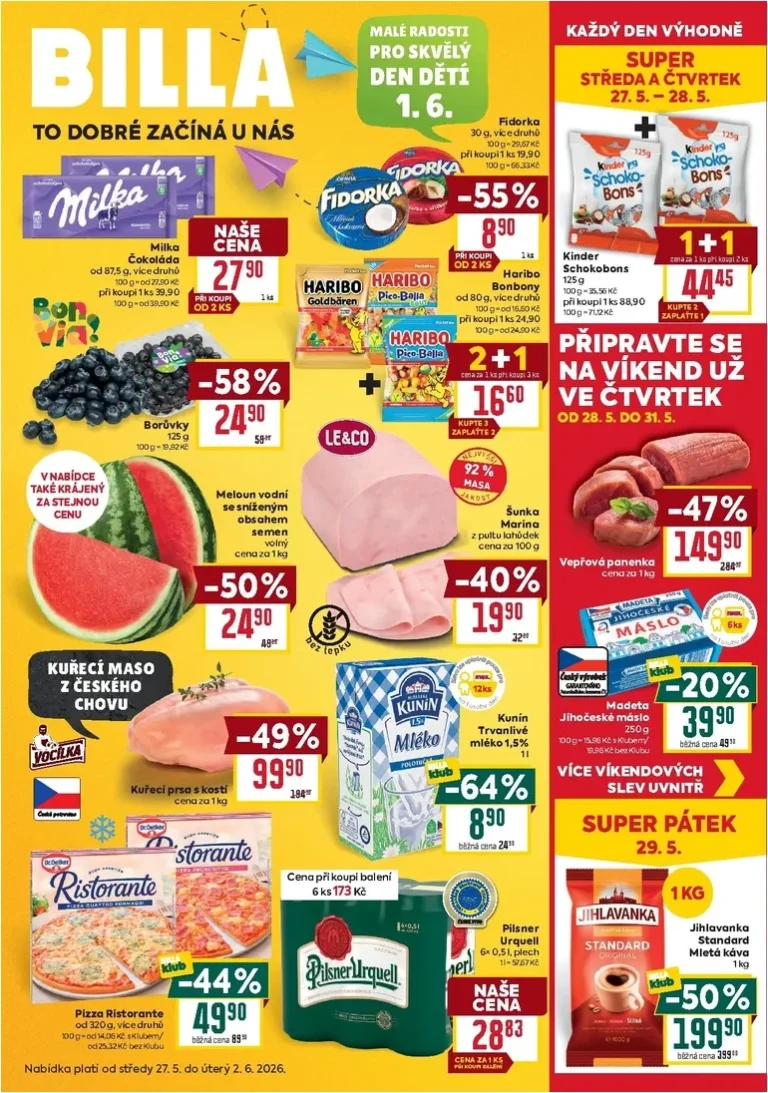 Nejnovější Billa – Malý leták leták platný od 03.06.2026 ⭐ - strana 1
