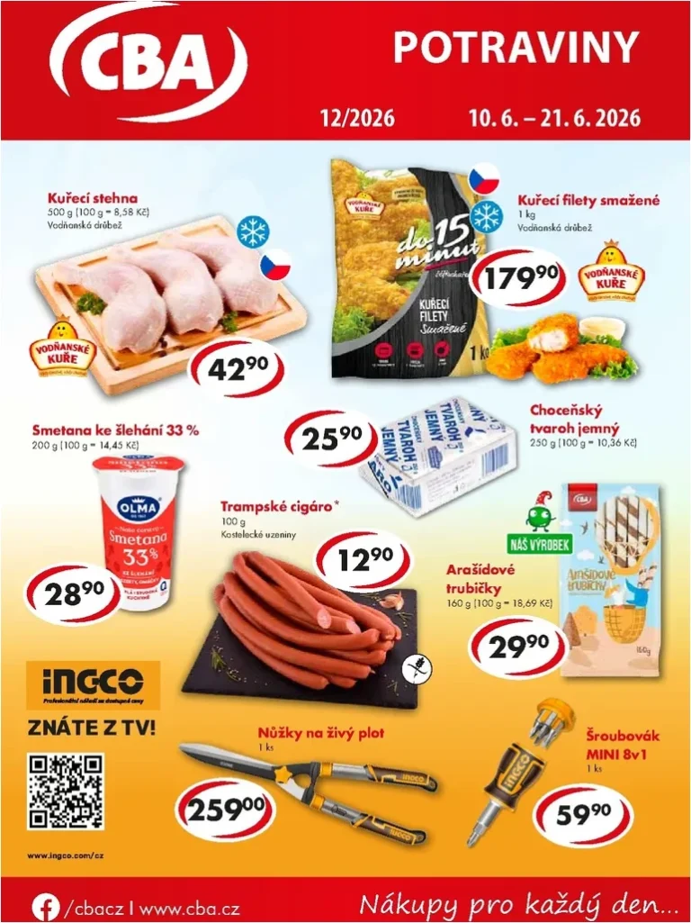 Akční leták CBA – Potraviny platný od 10.06.2026 - strana 1