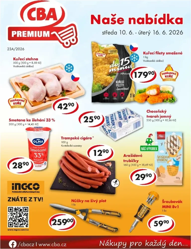 Akční leták CBA Premium platný od 10.06.2026 - strana 1