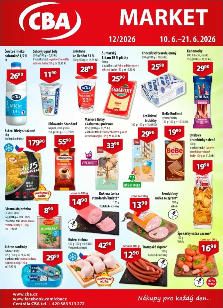 Akční leták CBA – Market platný od 10.06.2026 - strana 1