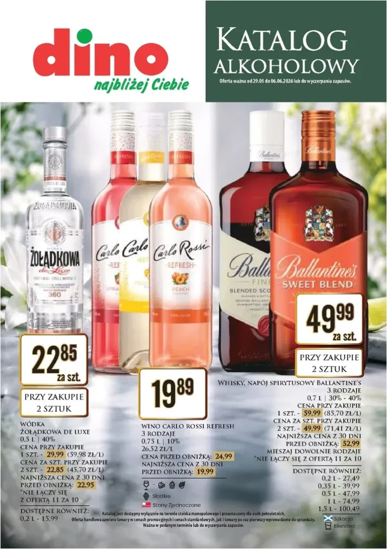 Akční leták Dino Polsko – Katalog alkoholowy platný od 29.05.2026 - strana 1