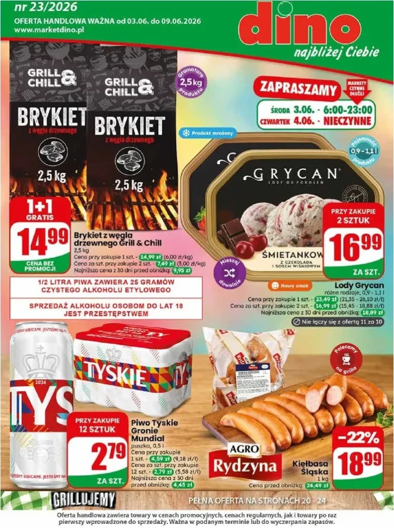 Akční leták Dino Polsko platný od 03.06.2026 - strana 1