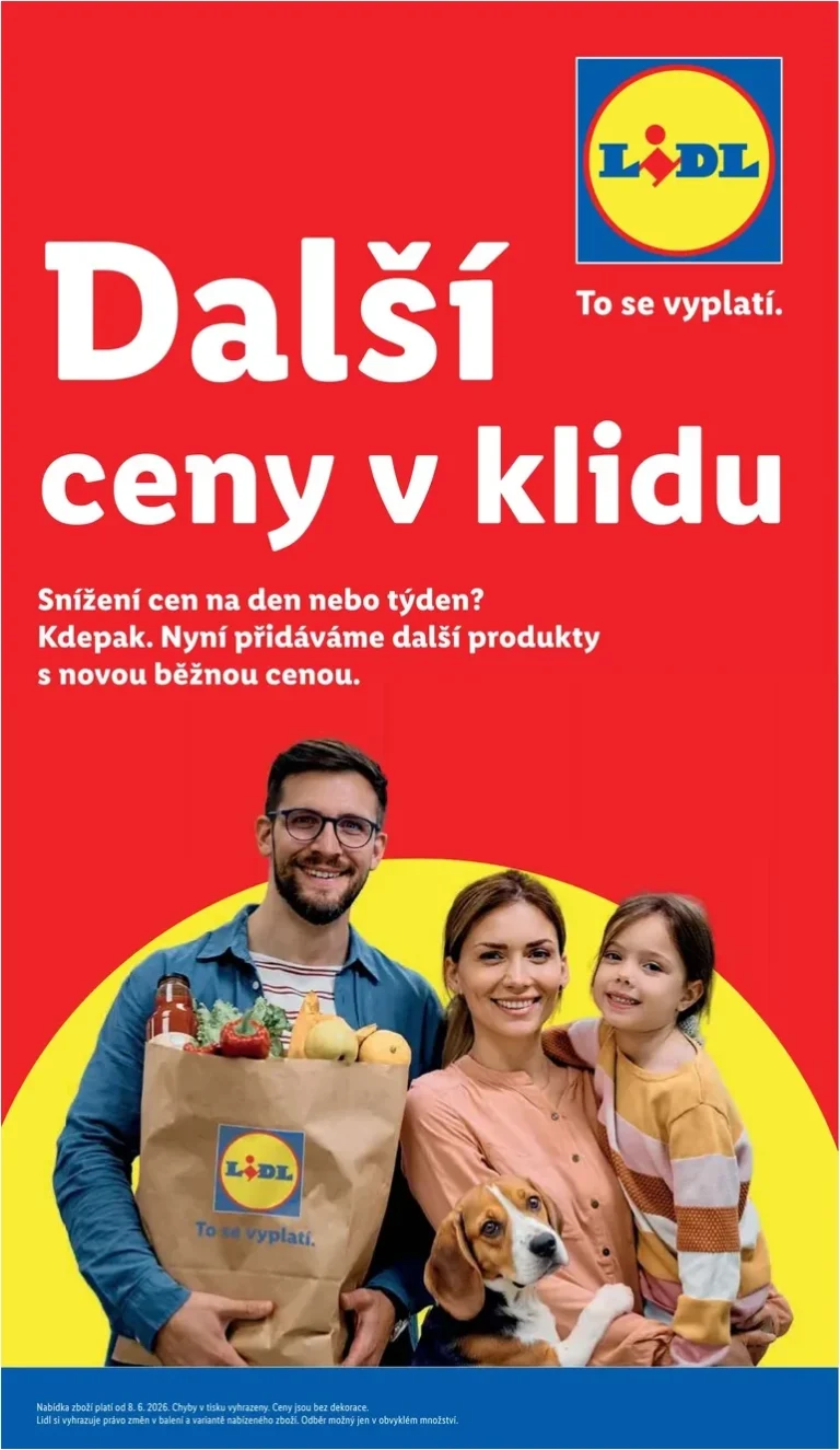 Nejnovější Lidl – Další ceny v klidu leták platný od 08.06.2026 ⭐ - strana 1