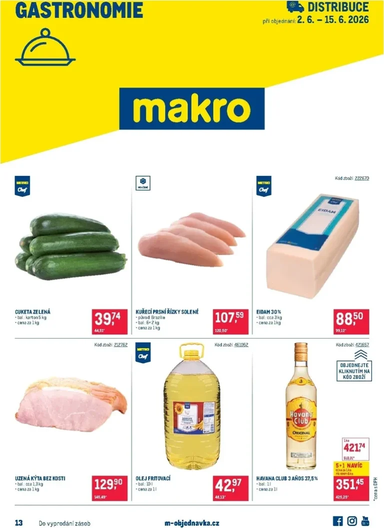 Akční leták Makro – Gastronomie – Distribuce platný od 02.06.2026 - strana 1