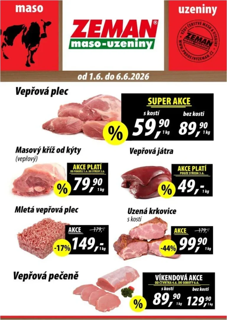 Akční leták Prodejny Zeman platný od 01.06.2026 - strana 1