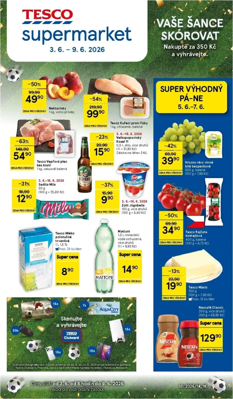 Nejnovější Tesco supermarket leták platný od 03.06.2026 ⭐ - strana 1